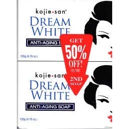 Abbildung von (3 Stück) Kojie San Dream weiß Anti Aging Seife 65 g + 1 YouLookLight Bildschirm/Telefon Reinigungstuch