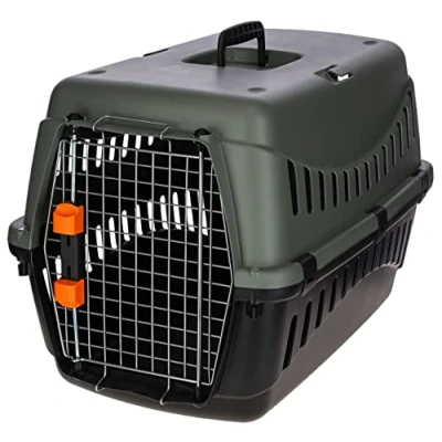 Abbildung von Kerbl Transportbox Eco (L x B H 60 40 38,5 cm, mit Wassernapf und Tragegriff, hochwertige Metalltüre) 80561