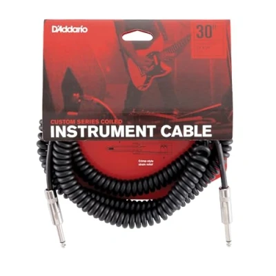 Abbildung von D&#039;Addario Custom Series Spiral Instrumentenkabel, Schwarz, 6 m