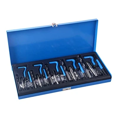 Abbildung von DAYUAN 151 TLG. Gewinde Reparatur Set, Helicoil Einsatzhülsen, metrisch, M5, M6, M8, M10, M12, Edelstahl, Gewindebohrer