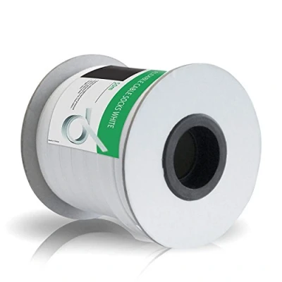 Abbildung von conecto CC50317 Universeller Polyester Kabelschlauch, selbst zusammenziehend, Ø 20mm, Rolle 50m, weiß