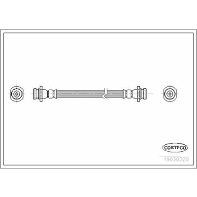 Abbildung von CORTECO 19030320 Bremsschläuche Hinterachse 280 OPEL: Agila A