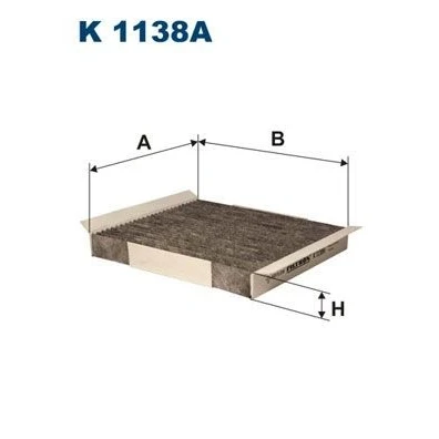 Abbildung von Filter, Innenraumluft FILTRON K 1138A