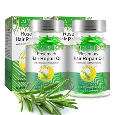 Abbildung von ALIVER Haaröl Rosmarinöl Ätherisches Öl Haarwachstum Haarpflege in Kapseln Bio Vegan, 2 tlg.