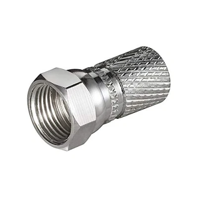 Abbildung von Goobay 51865 Aufdreh F Stecker 7, 3 mm, Kupfer Nickel, Breite Mutter