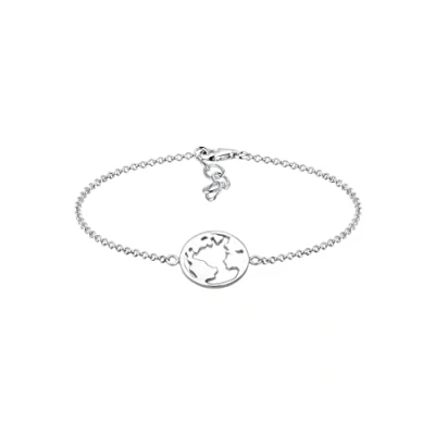 Abbildung von Elli Armband Damen Weltkugel Anhänger Verspielt aus 925 Sterling Silber