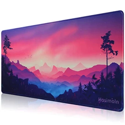 Abbildung von Hosimoln Gaming Mausmatte, XL Größe 70x30CM Dicke3MM, Premium strukturiertes rutschfestes und wasserdichtes Computer Mousepad mit genähten Kanten für Gaming/Office/Home 70x30 sunrise03