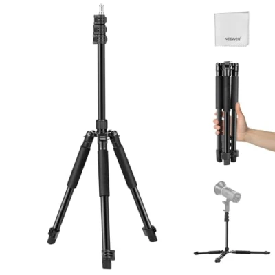 Abbildung von NEEWER Foto Lichtstativ 44 195cm, reversibles Studio Licht Stativ aus Aluminium tragbares Handy Videostativ mit 1/4&quot; Schraube, Reinigungstuch, 3kg Tragkraft für Kamera Softbox, ST195