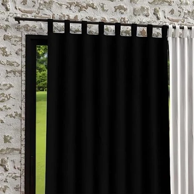 Abbildung von Soleil d&#039;Ocre Böhmen Rideau bei Pfoten, Polyester, Schwarz, 140 x 250 cm