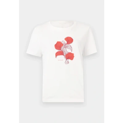 Abbildung von TOM Tailor Basic CREW NECK Tshirt print offwhite, Damen, Größe: Large, Off white