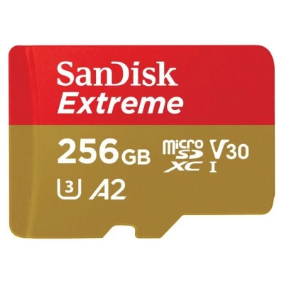 Abbildung von Sandisk microSDXC Extreme Speicherkarte (256 GB, Video Speed Class 30 (V30)/UHS 3 (U3)