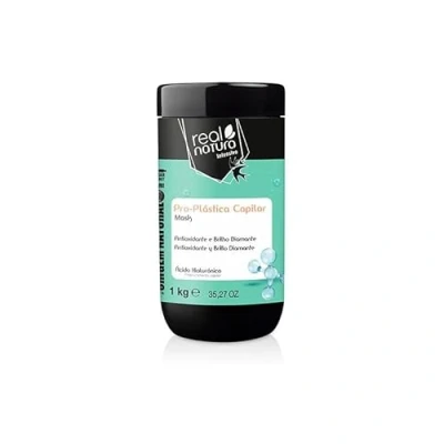 Abbildung von Real Natura Maske ohne Salz, Pro Plastik, intensive Reparatur und Nährung, Feuchtigkeit Glanz, umweltfreundlich, 1000 g