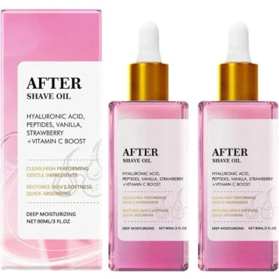 Abbildung von 2 Pcs Strawberry Vanilla After Shave Oil for Women, Perfume &amp; Scent, Prevent Ingrown Hairs Dryness, Treatment Smooth Skin