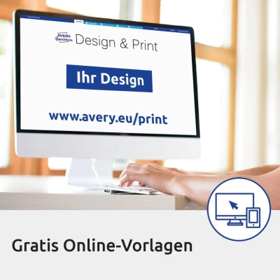 Abbildung von AVERY Zweckform J8676 25 selbstklebende CD Etiketten (50 blickdichte Aufkleber, Ø 117mm auf A4, SuperSize, Papier matt, bedruckbare Klebeetiketten für alle Inkjet Drucker) Blatt, weiß