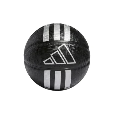 Abbildung von adidas Unisex Ball (Vulcanised) 3 Stripes Rubber Mini Basketball, Black/Silvmt, HM4972, Size