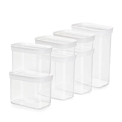 Abbildung von Emsa Vorratsdose &quot;N11429 Optima&quot;, (Set, 7 tlg.), rechteckig, sicher, hygienisch, unbedenklich, platzeffizient