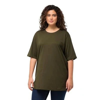 Abbildung von Ulla Popken PLUS SIZE TEE Tshirt basic, Damen, Größe: 46/48, Forest green
