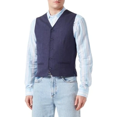 Abbildung von Jack &amp; Jones Premium Jprriviera Waistcoat Anzugweste, Herren, Größe: 54, Dark navy