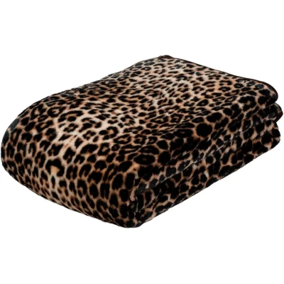 Abbildung von Gözze Wohndecke &quot;Leopard&quot;, mit gedrucktem Motiv, Kuscheldecke