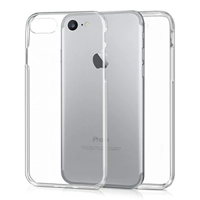 Abbildung von kwmobile Schutzhülle kompatibel mit Apple iPhone SE (2022) / (2020) 8 7 Hülle Silikon Komplettschutz Handy Cover Case Transparent