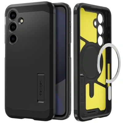 Abbildung von Spigen Tough Armor MagFit Hülle Kompatibel mit Samsung Galaxy S24 FE Schwarz