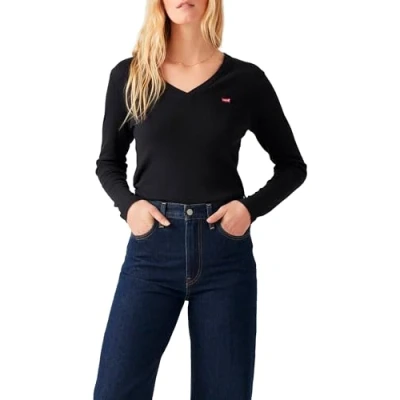 Abbildung von Levi&#039;s Essential Langarmshirt, Damen, Größe: XS, Anthracite night