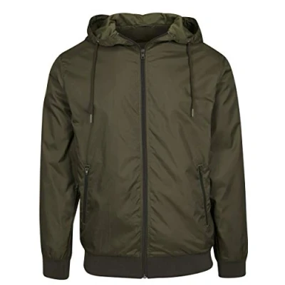 Abbildung von Build Your Brand Herren Windrunner Jacke, per pack Grün (Olive/Olive 00834), XXXX Large (Herstellergröße: 4XL)