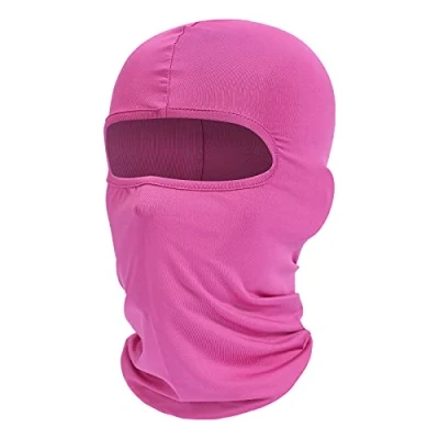 Abbildung von fuinloth Sturmhauben, Gesichtshaube, Skimaske, Hals Gaiter, UV Schutz, Motorrad und Fahrrad Gesichtsmaske, Balaclavas für Herren/Damen Rosa