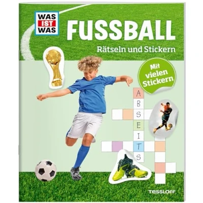 Abbildung von WAS IST Rätseln und Stickern: Fußball / Bunte Rätsel von Sudoku bis Labyrinth Rätselheft Mit 45 Stickern für Kinder ab 8 Jahren: vielen (WAS Rätselhefte)