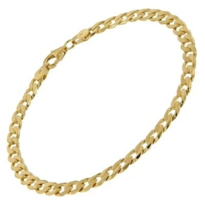 Abbildung von trendor Gliederarmband Panzer Silber 925 vergoldet 5 mm Breite