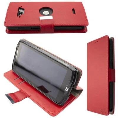 Abbildung von caseroxx Handy Hülle Tasche kompatibel mit Crosscall Core X4 Bookstyle Case Wallet in rot