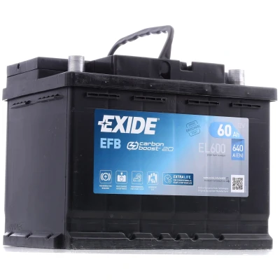 Abbildung von EXIDE Start Stop EL600 Batterie 12V 60Ah 640A B13 VOLKSWAGEN: Golf 7 Variant, Polo V Schrägheck, 4 SEAT: Leon III Schrägheck
