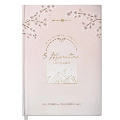 Abbildung von 5 Minuten Achtsamkeitstagebuch “Blush von Lebenskompass® Tagebuch für mehr Dankbarkeit, Achtsamkeit, Selbstliebe &amp; Motivation Journal deine Persönlichkeitsentwicklung