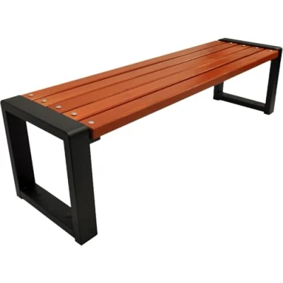 Abbildung von Primario Grande Gartenbank, Parkbank Gartenmöbel, Outdoor Bank mit 350kg Tragfähigkeit Sitzbank Holz Wetterfeste (Grande BO, Mahagoni, 200cm Sitzlänge, CE)