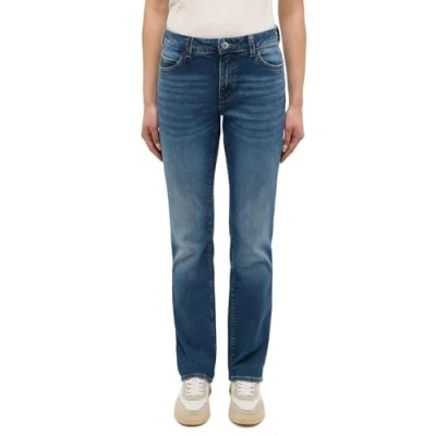 Abbildung von Mustang Style Crosby Jeans Straight Leg, Damen, Größe: 27x30, Blau