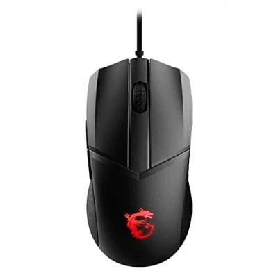 Abbildung von MSI CLUTCH GM41 LIGHTWEIGHT V2 Gaming Maus 16.000 DPI Optischer Sensor, symmetrisch, 60Mio+ Click OMRON Switches, 6 Tasten, FriXionFree Kabel, 1ms Latenz, RGB Mystic Light, 65g kabelgebunden