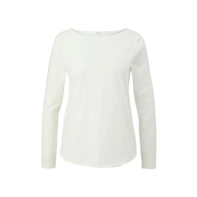 Abbildung von s.Oliver Ubootausschnitt Langarmshirt, Damen, Größe: 46, Ecru