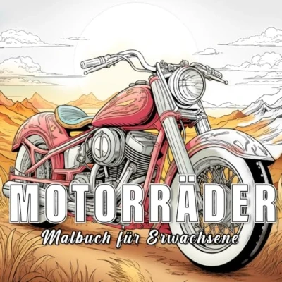 Abbildung von Motorräder: Malbuch für Erwachsene mit 60 Skizzen von verschiedenen Motorrädern. (Farben der Welt, Band 10)