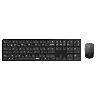Abbildung von Rapoo 8020M, Kabelloses Multi Mode Deskset, QWERTZ Tastatur und Maus Set, 2.4 GHz