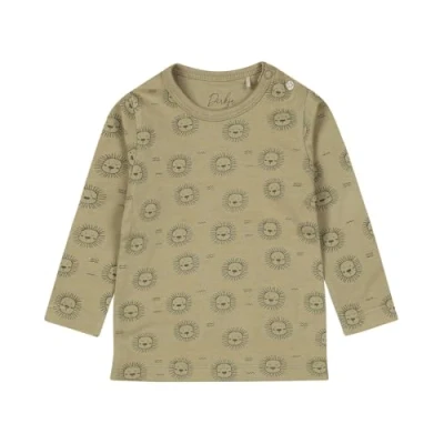 Abbildung von Dirkje Boys T Shirt Longsleeve Organic Cotton and Elastane Faded Green Size 56