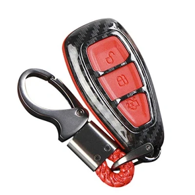 Abbildung von Carrfan Carbon Remote Key Fob Hülle für Fords/Focus/Fiesta/Kuga/C Max