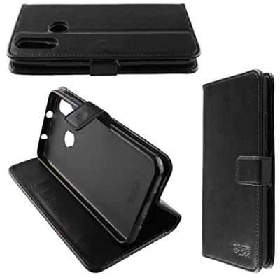 Abbildung von caseroxx Handy Hülle Tasche kompatibel mit Beafon M6s Bookstyle Case Wallet in schwarz