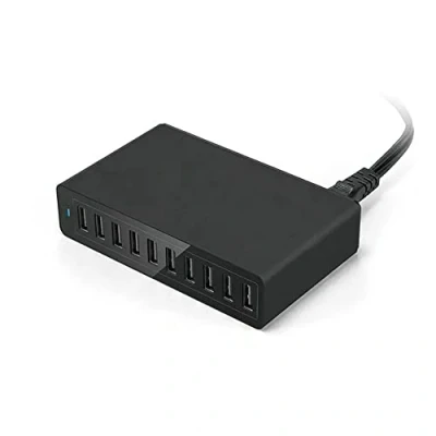 Abbildung von 10 Port USB Ladegerät Ladestation Quick Charge Netzteil