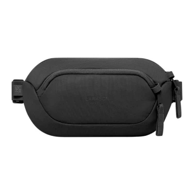 Abbildung von Larkson Sling Bag Herren &amp; Damen Schwarz Helge Anti Diebstahl Umhängetasche mit RFID Blocker Crossbody Bauchtasche für Alltag Reisen Mesh Polsterung Wasserabweisend