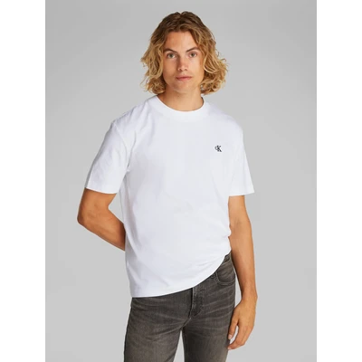 Abbildung von Calvin Klein Jeans Serif FONT Graphic TEE Unisex Tshirt print, Größe: Small, Bright white