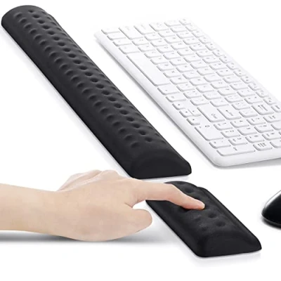 Abbildung von Gimars Handballenauflage Tastatur mit Massagepunkt, Ergonomisch Gelkissen Memory Foam Maus Handauflage, Gaming Zubehör für PC Computer Laptop Büro Tippen Schmerzlinderung Keyboard Wrist Rest