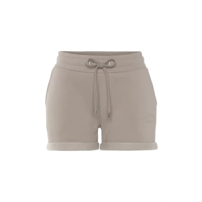 Abbildung von LASCANA Relaxshorts Sweatshorts Kurze Hose mit seitlichen Taschen und Logostickerei, Loungewear, Loungeanzug
