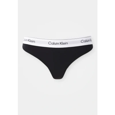 Abbildung von Calvin Klein Damen String Thong mit Stretch, Schwarz (Black), S
