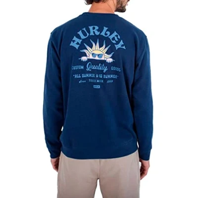 Abbildung von Hurley Herren No Bummers Summer Fleece Crew Sweatshirt, Night Force, L