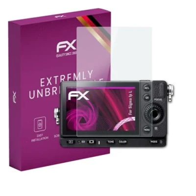 Abbildung von atFoliX Glasfolie kompatibel mit Sigma fp L Panzerfolie, 9H Hybrid Glass FX Schutzpanzer Folie